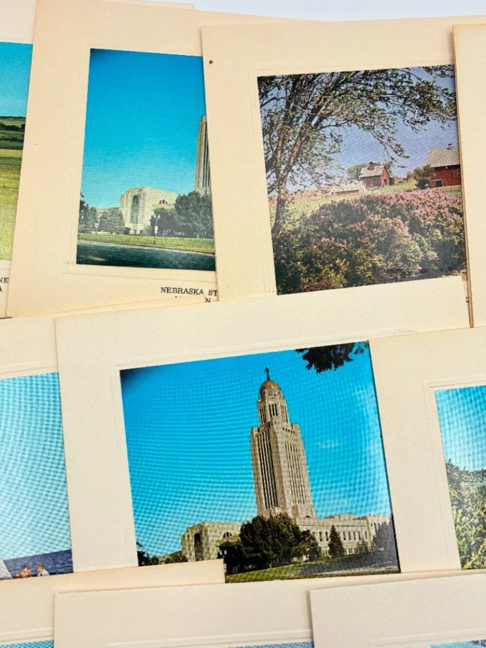 Vtg Nebraska Photo Note Cards Lot of 18 Landmarks Scenes Bright of America Blank